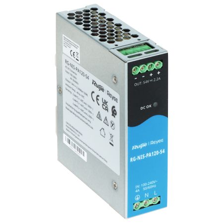 REYEE ALIMENTATORE AC/DC 120W 56V DIN-RAIL PER SWITCH INDUSTRIALI