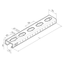 OTER - Profilato zincato 30x15x1,5 mm barra mt 2 - sistema di fissaggio