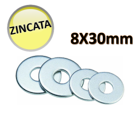OTER - Rondella zincata M8x30x2,5 mm - CONF. 10 PZ