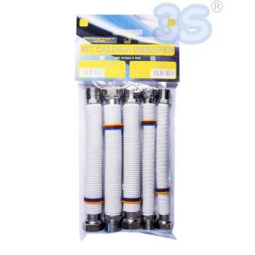 MBM - Kit collegamento attacchi caldaia - 5 tubi flessibili acciaio 2x 1/2'' + 3x 3/4''