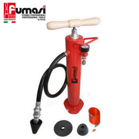 Pompa disostruente sturascarichi manuale a pressione per la pulizia delle tubazioni e collaudo tenuta impianti gas, acqua e risc