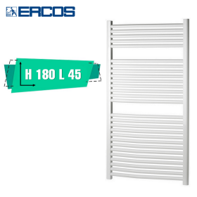 Scaldasalviette Monica Ercos bianco cm 180x45 interasse 40