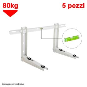 Staffa unità esterna climatizzatore BASIC - bracci 45 cm - portata 80 Kg - 5 PEZZI