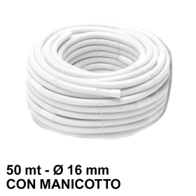 Rotolo tubo scarico condensa 50 mt - Ø 16 mm CON MANICOTTO