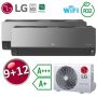 Climatizzatore 9000+12000 dual split LG ArtCool Mirror UVnano WiFi ThinQ A+++ / A+
