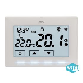 Perry 1TXCR029WIFI - Cronotermostato Wi-Fi da parete, colore bianco