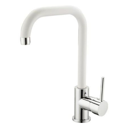 Miscelatore lavello cucina con canna girevole finitura bianco satinato - FLORIDA