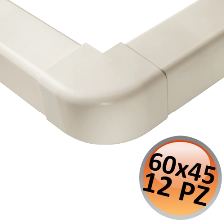 Raccordo angolo esterno 60x45mm - 12 PZ