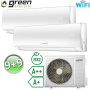 Climatizzatore dual split 9000+9000 Btu R32 A++/A+ Green Electric EVO (U.E. 4.1) - WiFi integrato