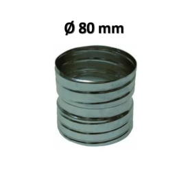 Giunto Ø 80 mm manicotto giunzione flex flex per canna fumaria acciaio