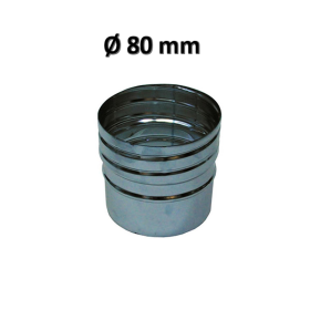 Giunto Ø 80 mm manicotto giunzione flex rigido femmina per canna fumaria acciaio