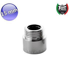 Prolunga in ottone cromato 3/8'' tipo pesante 4 cm - con broccia passo GAS