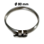 Fascetta di bloccaggio canna fumaria Ø 80 mm per tubo e raccordi acciaio inox 316