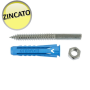 OTER - Kit ancoraggio collari zincato M8x80 mm