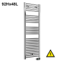 Scaldasalviette CORTINA elettrico CROMATO cm 92x48 con termostato digitale programmabile