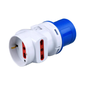 Adattatore di sistema 16A 3P IP20 con presa schuko