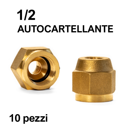 Bochettone raccordo autocartellante 1/2 - 10 pezzi