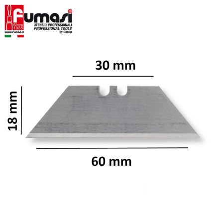 Lama ricambio per cutter taglierino pieghevole 232601 - 60 x 18 x 30 mm - FUMASI