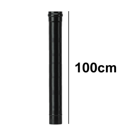Tubo lineare cm 100 nero per stufa pellet - Diametro 80