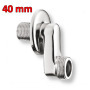 Eccentrico prolungato 40 mm - 1/2'' x 3/4'' M-M cromato per gruppo parete