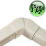 Curva piana regolabile per canalina 80x60mm - 1 PZ