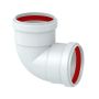 Curva F-F 90° in alluminio estruso bianco Ø 80mm fumi caldaia