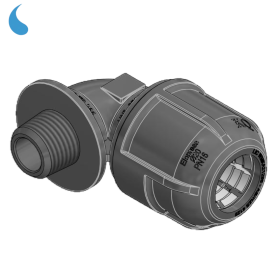 Raccordo gomito Ø 20 mm x 1/2'' a compressione - stringere in polipropilene filettato maschio