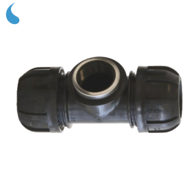 Raccordo a TEE T Ø 32 mm x 1'' filettato femmina a compressione - stringere in polipropilene
