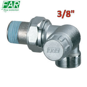 1116 - Detentore 3/8'' ad angolo doppia squadra SX attacco rame - FAR