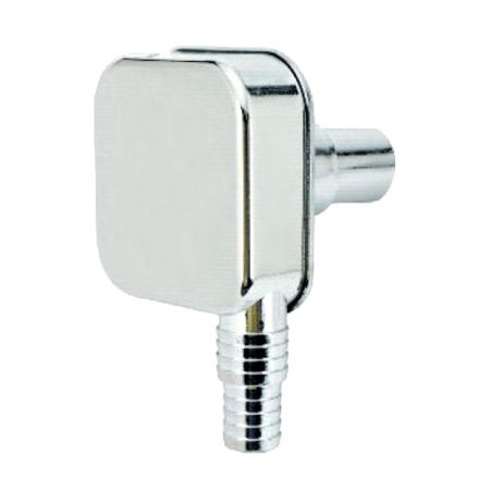 Sifone esterno per lavatrice scatolato in ABS cromato cromo