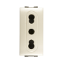 Presa Bivalente Sicurezza Bianco Compatibile con Living International / Light - Feb Elettrica