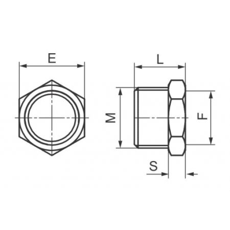 Riduzione in acciaio zincato 3/8'' maschio x 1/4'' femmina - 1 PEZZO