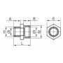 Niples nipplo in acciaio zincato ridotto 3/4'' x 1/2'' maschio maschio - 1 PEZZO