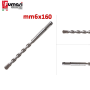 Punta trapano e martello SDS-PLUS mm 6 X 160 per calcestruzzo e muratura
