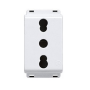 Presa Bivalente di Sicurezza Bianco 2P+T Std It 10/16A 250V Nero compatibile con Bticino Living Classic - Feb Elettrica