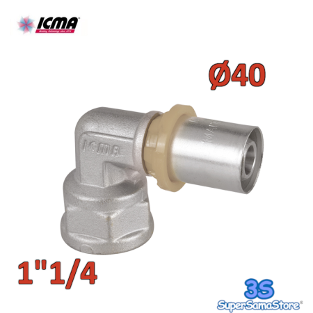 ICMA 405 - Gomito curva femmina 1''1/4 x 40 SEMPITER® raccordo a pressare