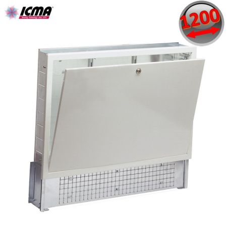 ICMA Cassetta incasso mod. 196 larg. 1200 mm spessore regolabile 90/110 mm - per collettore