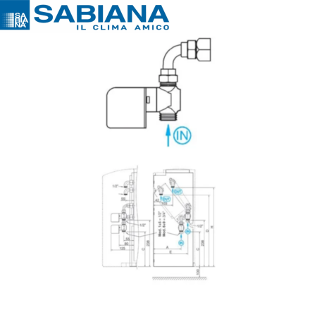 Sabiana Valvola a 2 vie per batteria principale + kit collegamento sciolti (grandezza 1-5) 9060478W