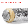 Condotto flessibile in alluminio e poliestere con isolamento fonoassorbente, classe 1 - Ø 254 mm rotolo 10 mt