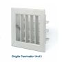 Bocchetta Aria cm14x13 Alluminio con Adattatore D.60-Griglia x Caminetto Regolabile