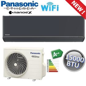 Climatizzatore mono split ETHEREA nero grafite R32 Panasonic 15000 btu A++ WiFi e NanoeX