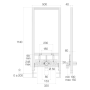 STAFFA BIDET SOSPESI PER CARTONGESSO H.1140 BLOCK VALSIR