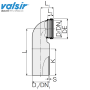 CURVA PER VASO SOSPESO COMPLETA DI GUARNIZIONE E TAPPO D.90 L.230 VALSIR