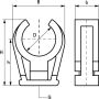 COLLARE IN PLASTICA A SCATTO PER TUBO RAME E MULTISTRATO D. 32 MM