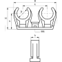 COLLARE IN PLASTICA A SCATTO DOPPIO PER TUBO RAME E MULISTRATO D. 20-22 MM