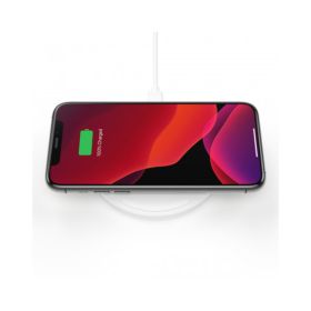 TAPPETINO DI RICARICA WIRELESS 10W CON ALIMENTATORE - BIANCO