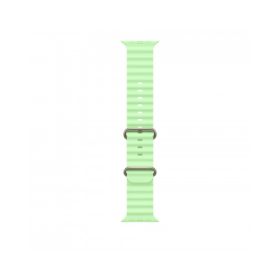 49mm Neon Green Ocean Band - Natural Titanium Finish