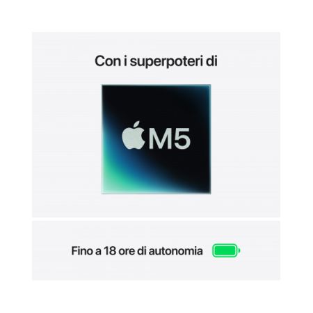 MacBook Air 13"Apple M5 chip con 10-core CPU e 8-core GPU, 16GB, 512GB SSD - Celeste