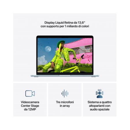 MacBook Air 13"Apple M5 chip con 10-core CPU e 8-core GPU, 16GB, 512GB SSD - Celeste