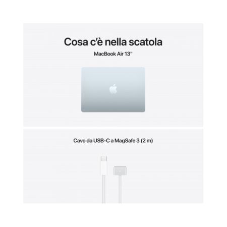 MacBook Air 13"Apple M5 chip con 10-core CPU e 8-core GPU, 16GB, 512GB SSD - Celeste